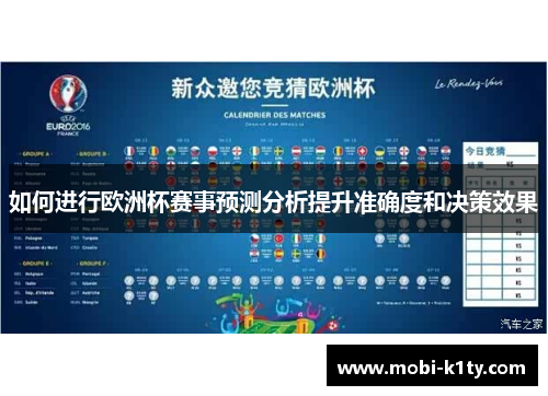 如何进行欧洲杯赛事预测分析提升准确度和决策效果 如何进行欧洲杯赛事预测分析提升准确度和决策效果